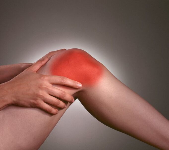 Inflammation in the knee joint of the arthritis